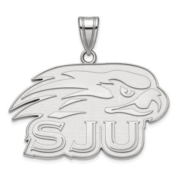 10k White Gold St Joseph's U. Large Pendant